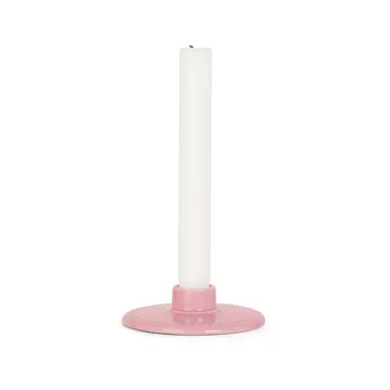 Rhombe candle holder 3 cm - Pink - Lyngby Porcelæn