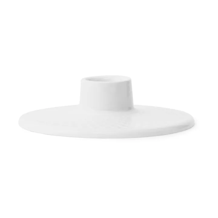Rhombe candle holder 3 cm - White - Lyngby Porcelæn