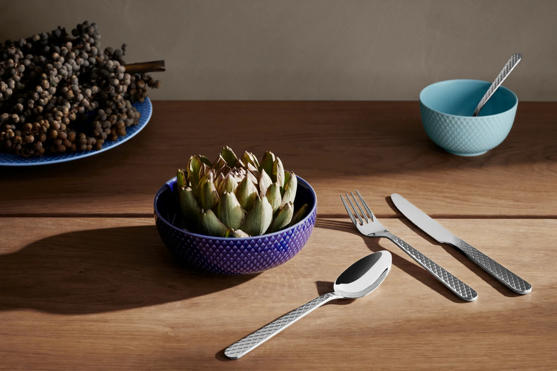 Rhombe cutlery set, 16 pieces Lyngby Porcelæn