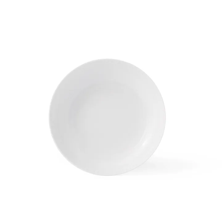 Rhombe deep plate white - Ø 20 cm - Lyngby Porcelæn
