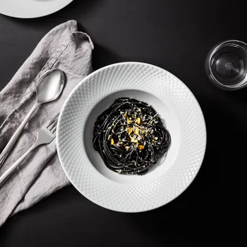 Rhombe deep plate white - Ø 24.5 cm - Lyngby Porcelæn