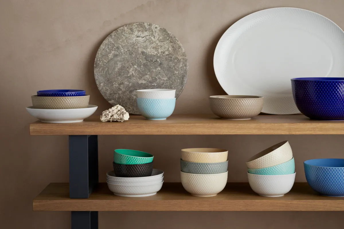 Rhombe Earth Bowl Ø15.5 cm, Clay Lyngby Porcelæn