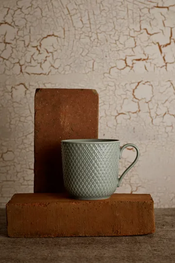 Rhombe Earth mug 39 cl - Moss - Lyngby Porcelæn