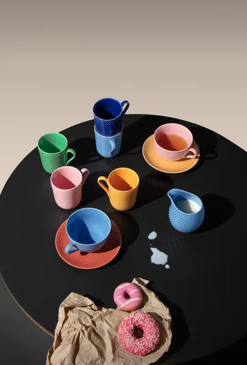 Rhombe milk pitcher 39 cl - Blue - Lyngby Porcelæn