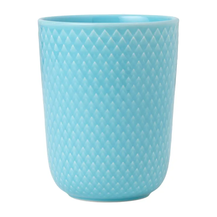 Rhombe mug without handle 33 cl - Turquoise - Lyngby Porcelæn