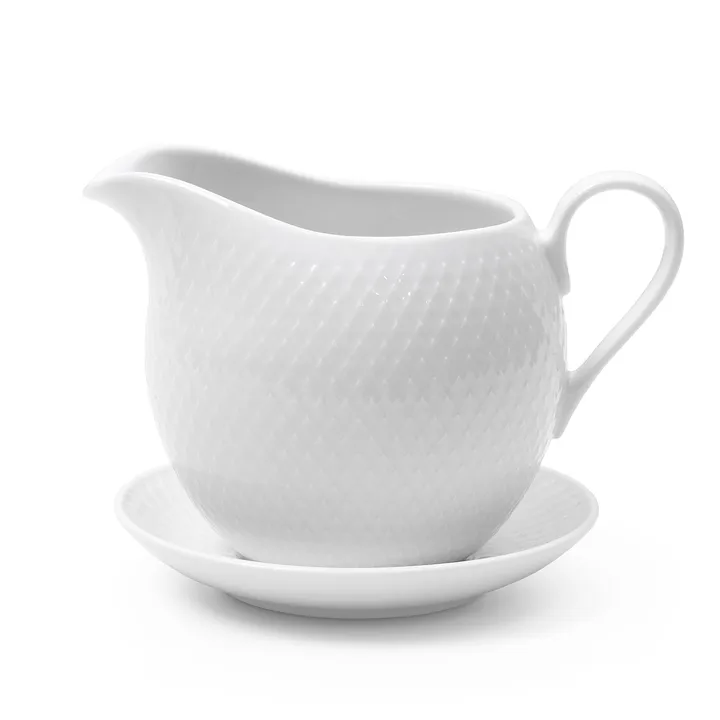 Rhombe sauce jug 67 cl - White - Lyngby Porcelæn