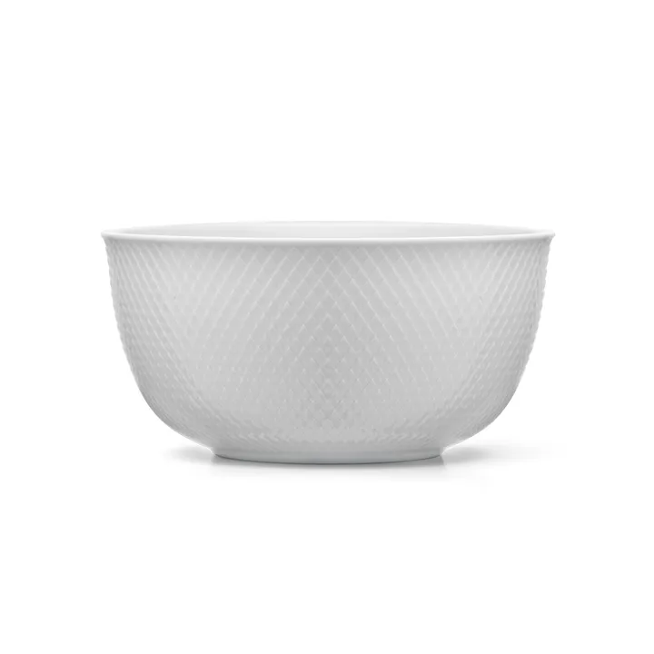 Rhombe serving bowl Ø22 cm - white - Lyngby Porcelæn