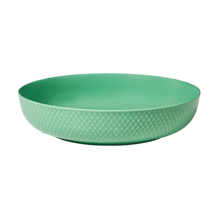 Rhombe serving bowl Ø28 cm - Green - Lyngby Porcelæn