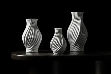 Twist vase 25 cm - White - Lyngby Porcelæn