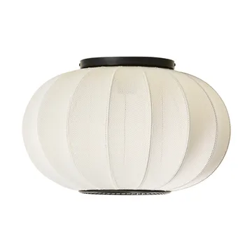 Knit-Wit 45 Oval wall and ceiling lamp - Pearl white - Made By Hand