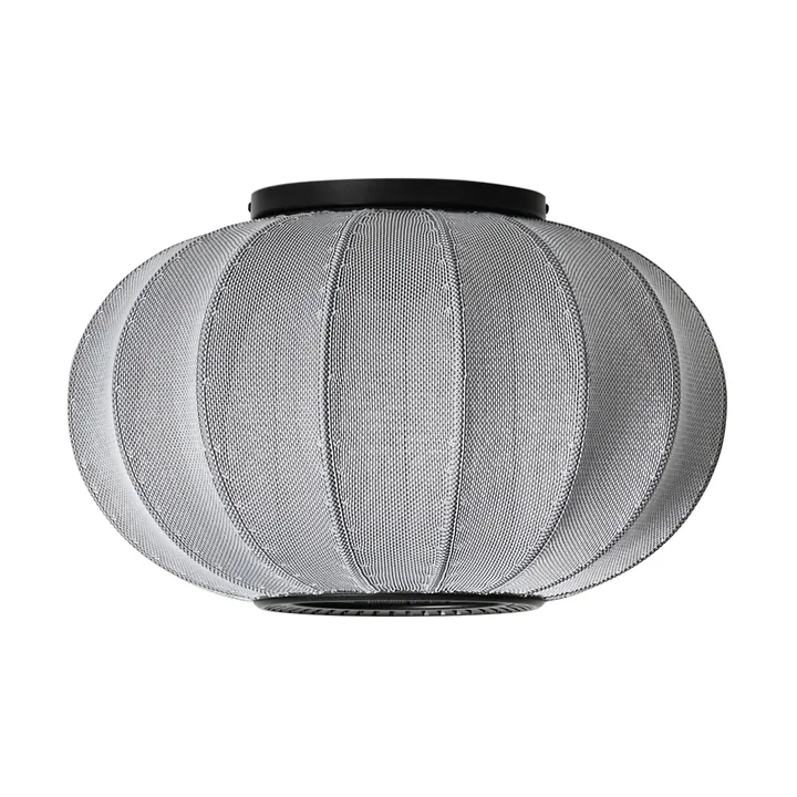 Knit-Wit 45 Oval wall and ceiling lamp - Silver - Made By Hand