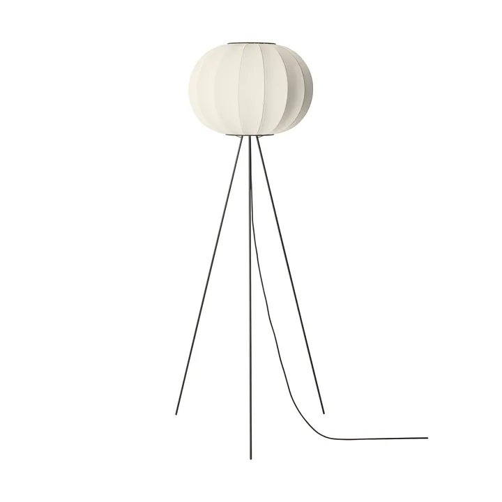 Knit-Wit 45 Round High floor lamp - Pearl white - Made By Hand