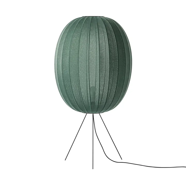Knit-Wit 65 High Oval Medium floor lamp - Tweed green - Made By Hand