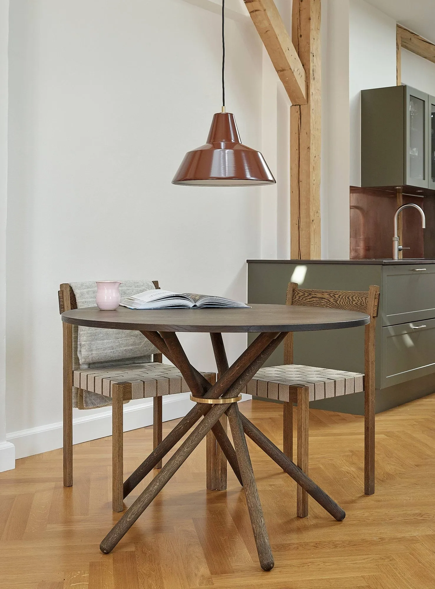 Workshop W3 pendant 75th anniversary edition, Chocolate brown Made By Hand