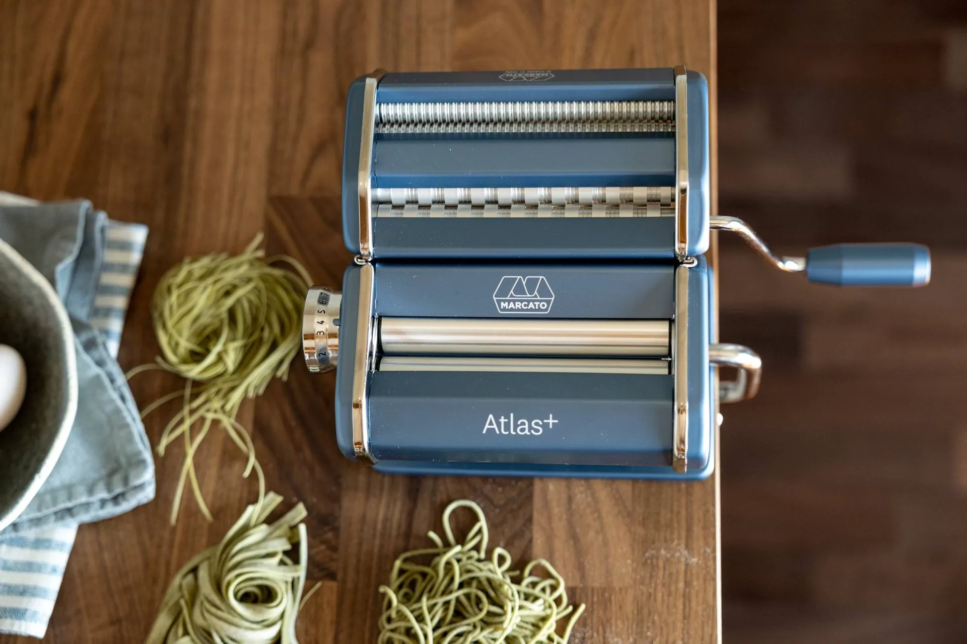 Marcato Atlas 150+ pasta machine, Powder blue Marcato