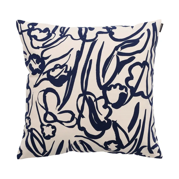 Ensikukat cushion cover - Off white-dark blue, 50x50 cm - Marimekko