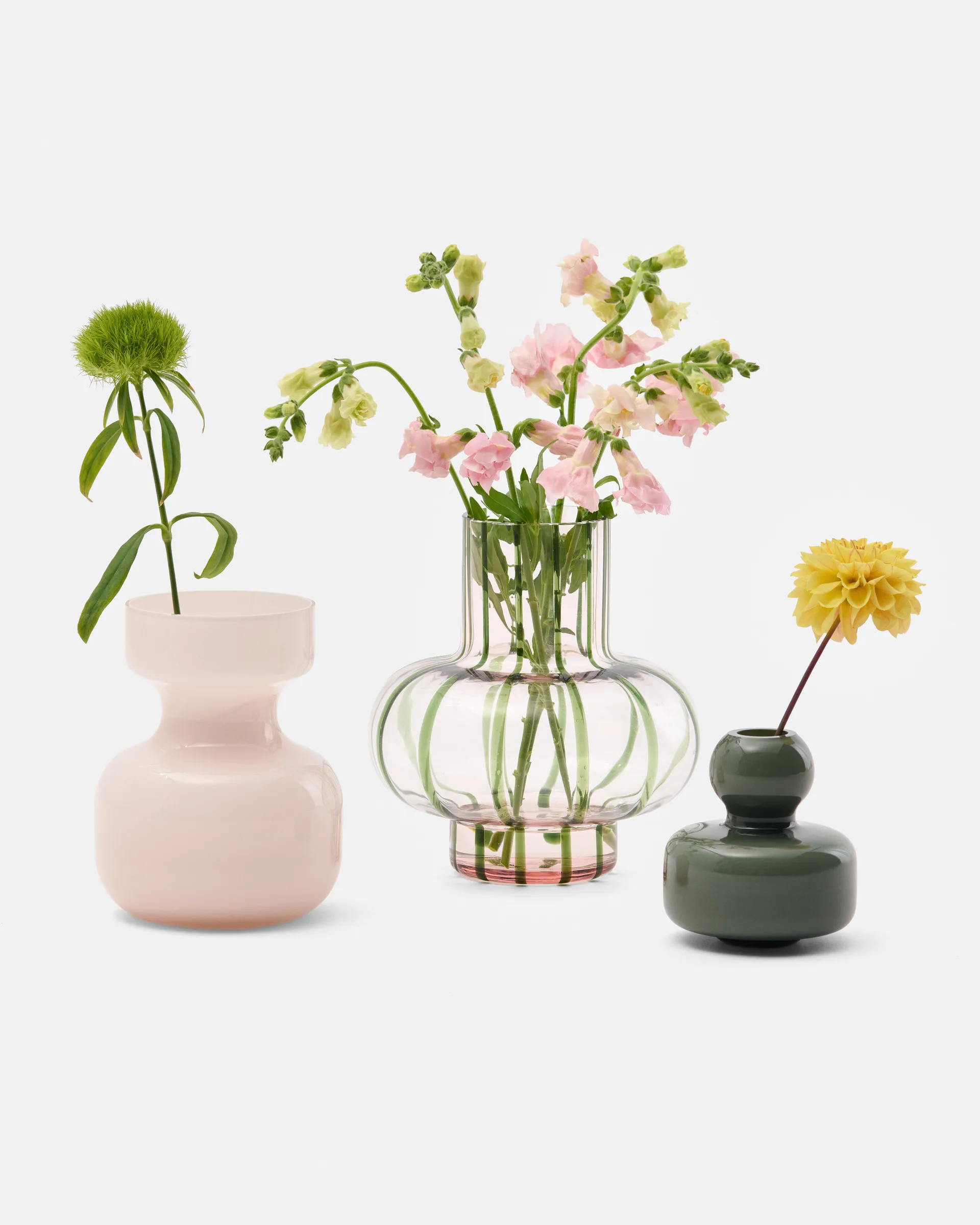 Flower vase Ø10 cm, Charcoal Marimekko