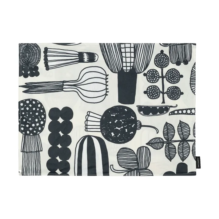 Gardener's best placemat 31x42 cm - White-black-orange - Marimekko