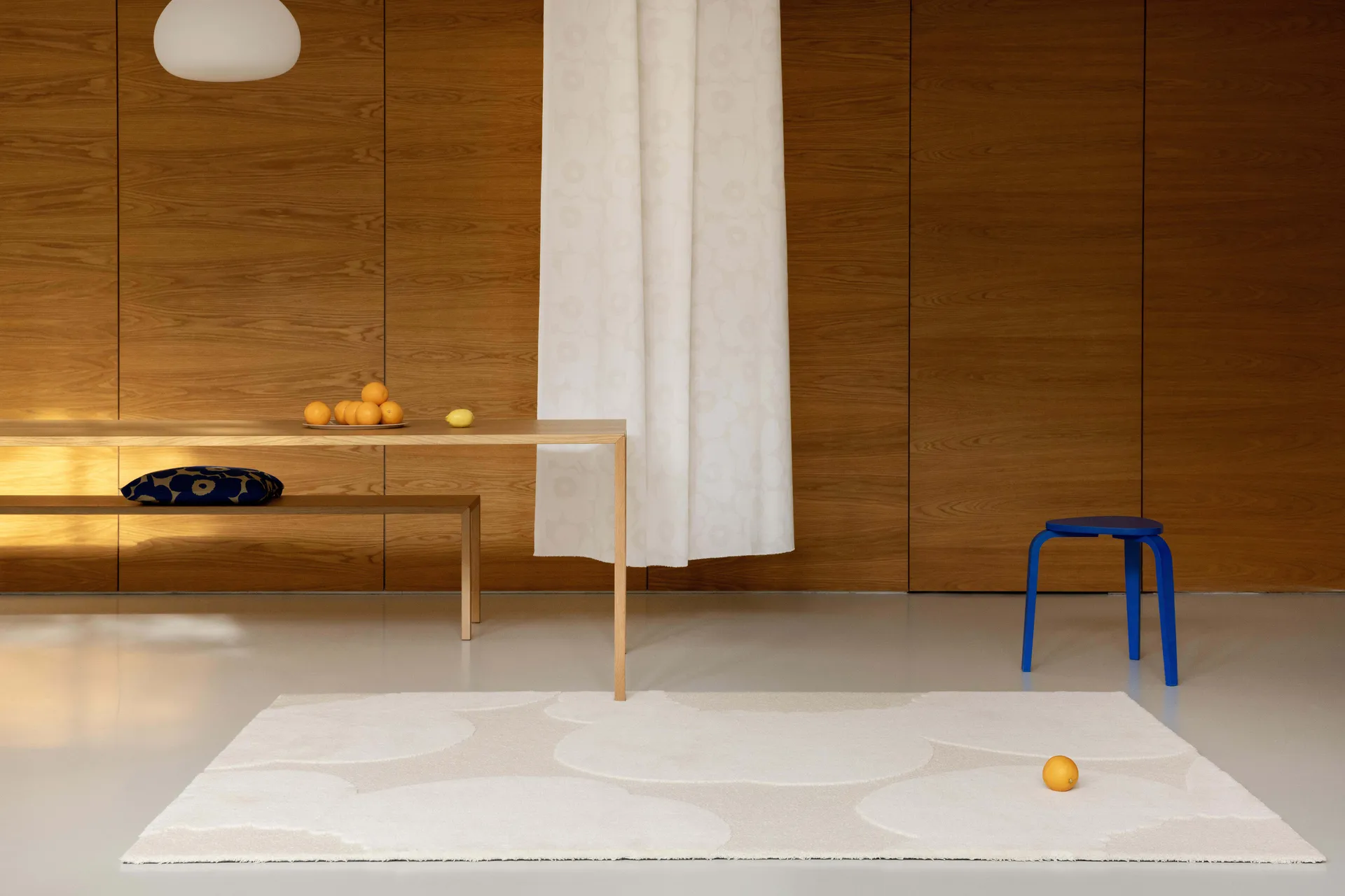 Iso Unikko wool rug, Natural white, 170x240 cm Marimekko