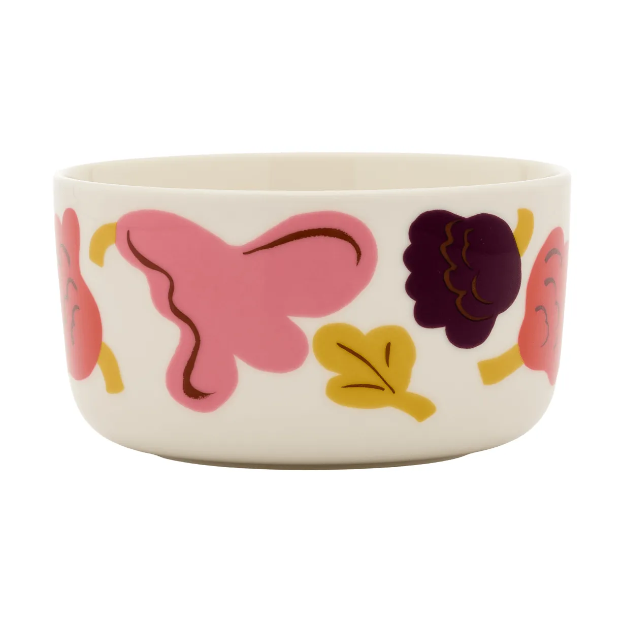 Kukasta Kukkaan bowl, White-pink-terrac-plum, 50 cl Marimekko