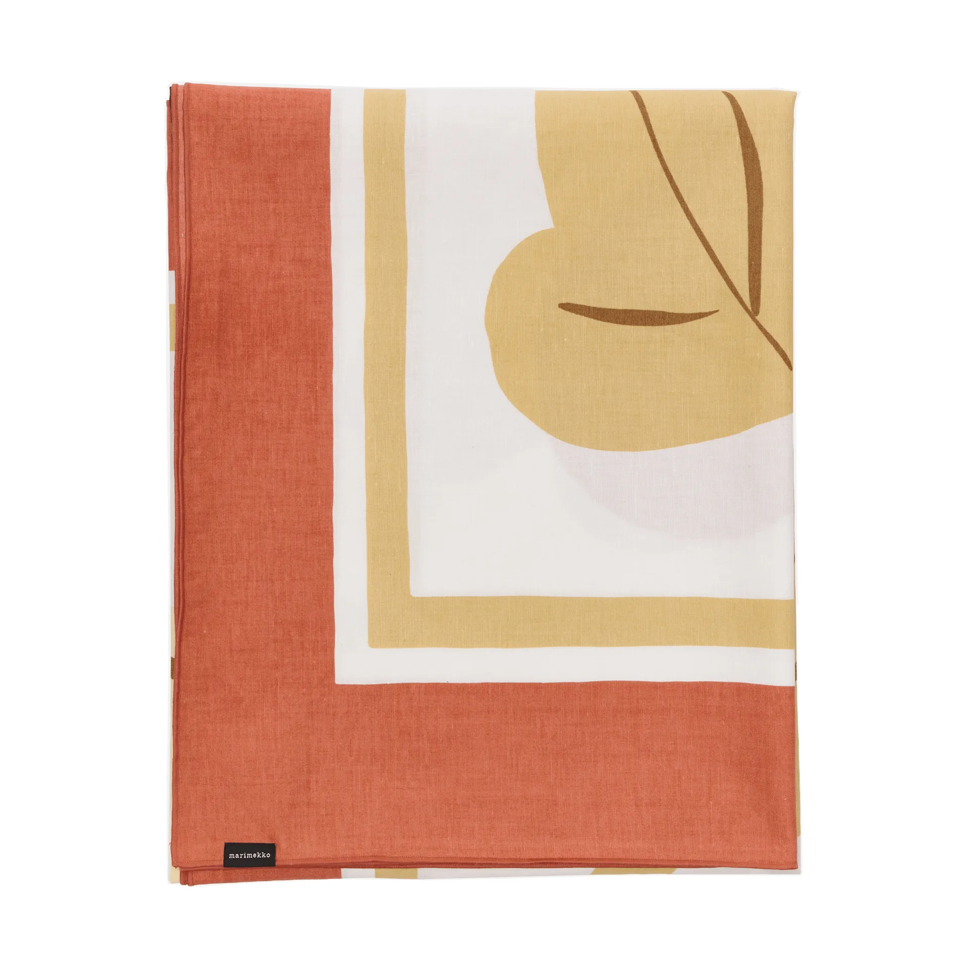 Kukasta Kukkaan duvet cover set, White-terracotta-ochre-plum, 140x140 cm Marimekko