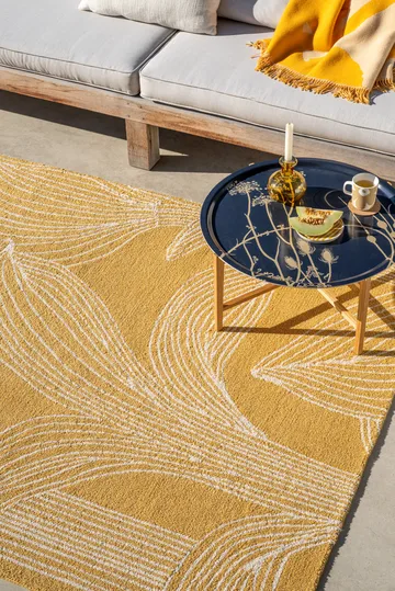Kukat puhkeavat matte outdoor - Straw, 140x200 cm - Marimekko