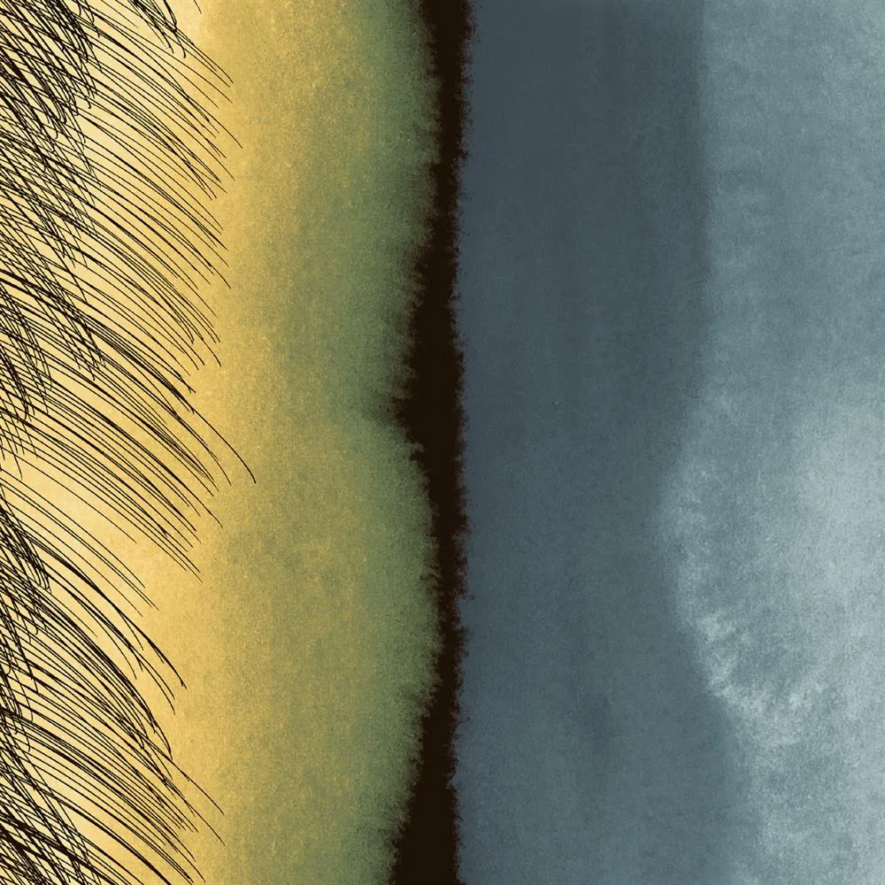 Kuuskajaskari fabric, grey-yellow-black Marimekko