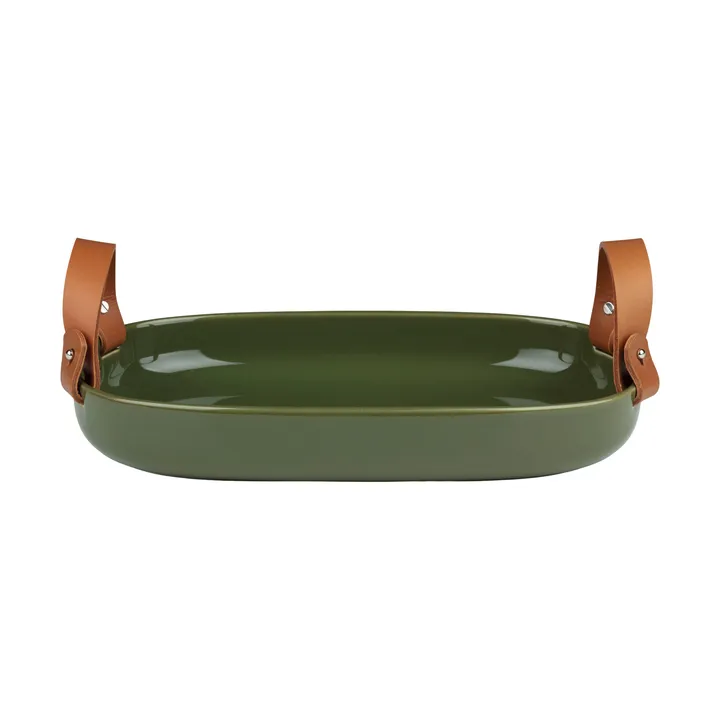 Oiva large serving platter 23x32 cm - Harvest green - Marimekko