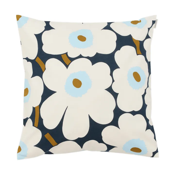 Pieni Unikko cushion cover 50x50 cm - Blueberry-white-cold blue - Marimekko