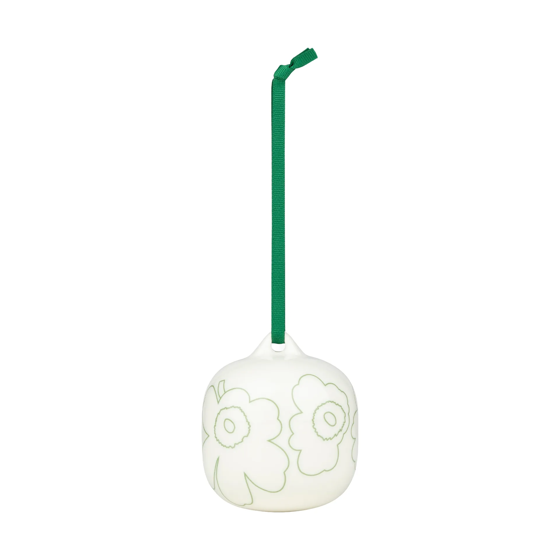 Piirto Unikko decorative pendant, Green, 7x7 cm Marimekko