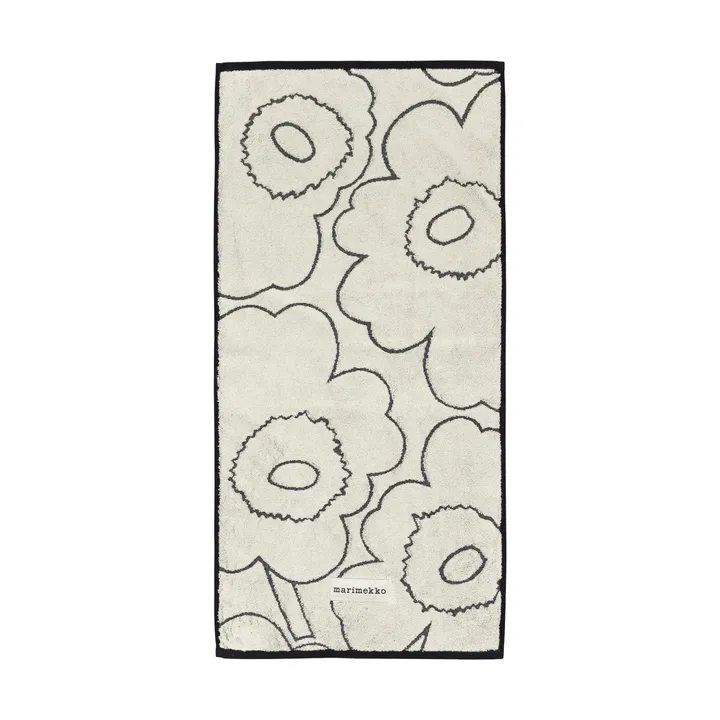 Piirto Unikko towel 50x100 cm - Ivory-black - Marimekko