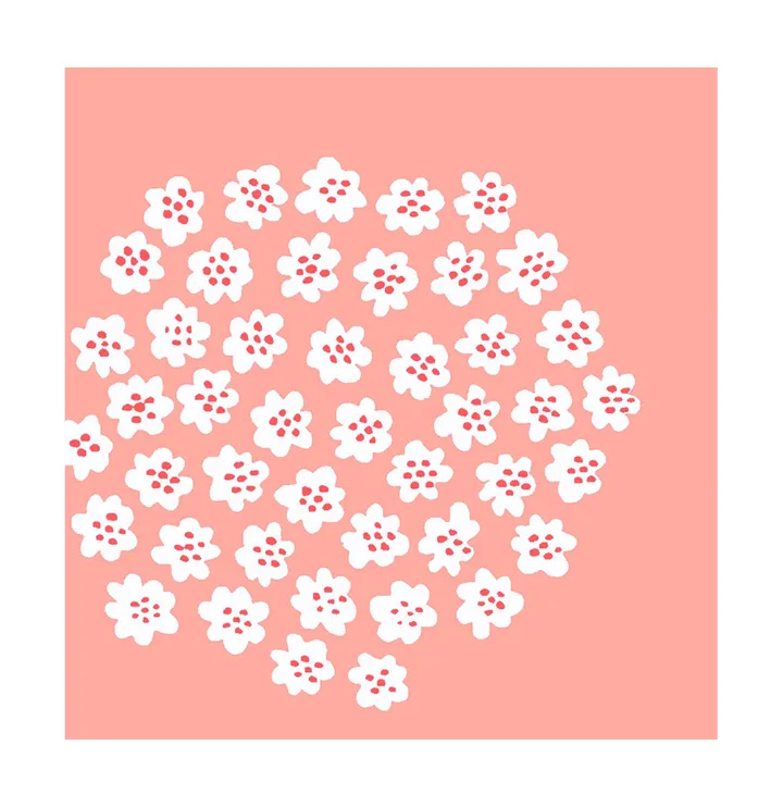 Puketti napkin 33x33 cm 20-pack - Rose - Marimekko
