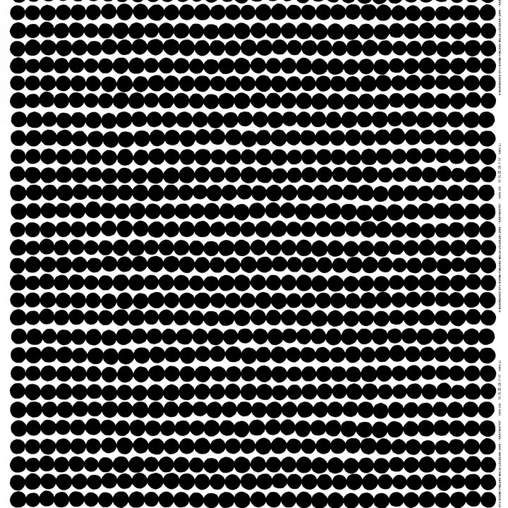 Räsymatto fabric - black-white - Marimekko