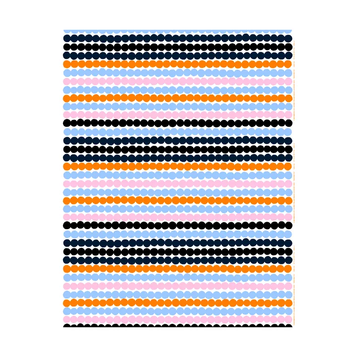 Räsymatto oilcloth - White-pink-light blue-black - Marimekko