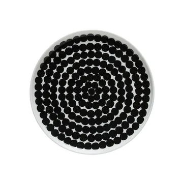 Räsymatto plate Ø 20 cm - black-white - Marimekko
