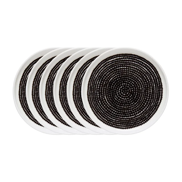 Räsymatto plate Ø 25 cm - 6 pack small dots - Marimekko