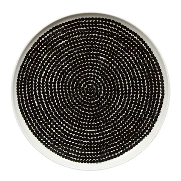 Räsymatto plate - black white - Marimekko