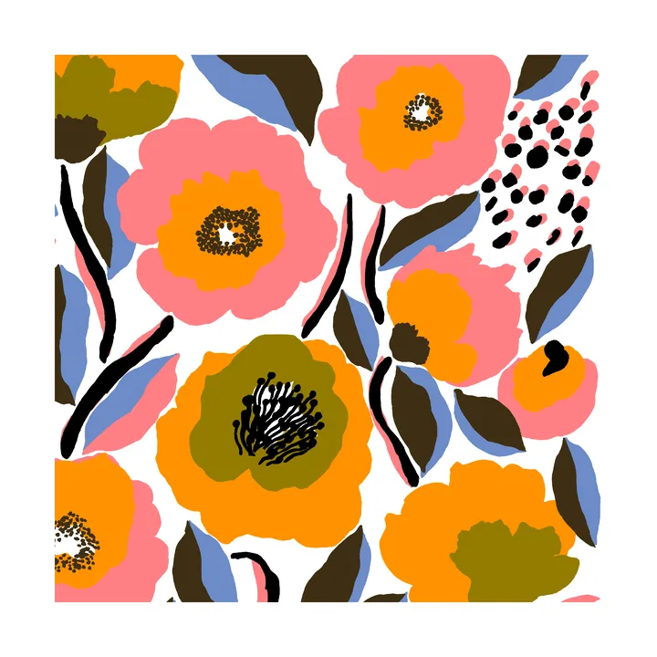 Rosarium napkin 33x33 cm 20-pack - White - Marimekko