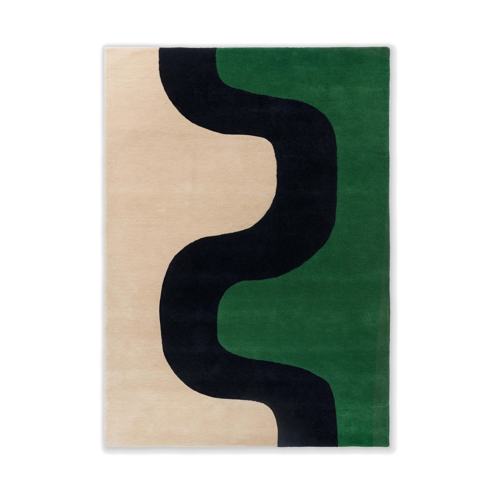 Seireeni wool rug, Green, 140x200 cm Marimekko