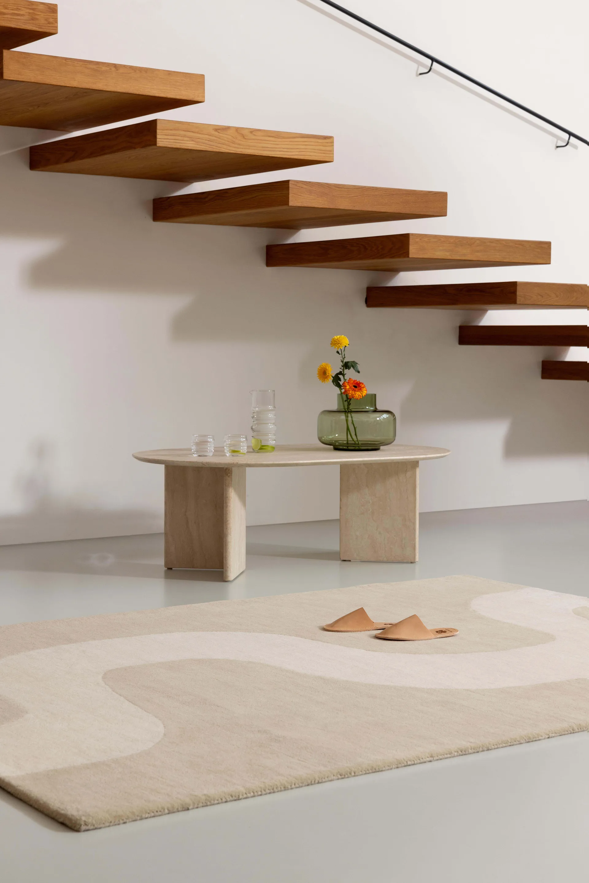 Seireeni wool rug, Warm beige, 140x200 cm Marimekko