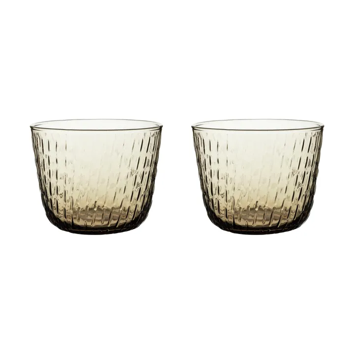 Syksy drinking glass 2 dl 2-pack - Brown - Marimekko