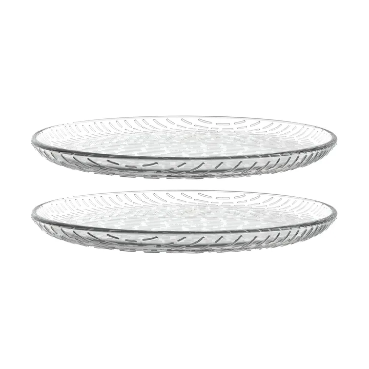 Syksy side plate glass Ø17 cm 2-pack - Clear - Marimekko