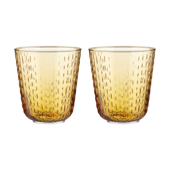 Syksy tumbler glass 36 cl 2-pack - Beige - Marimekko