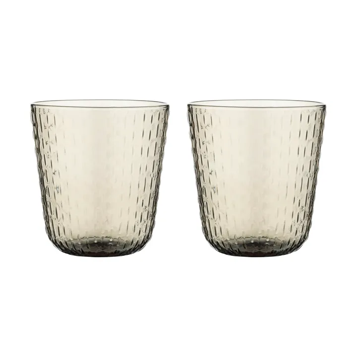 Syksy tumbler glass 36 cl 2-pack - Brown - Marimekko