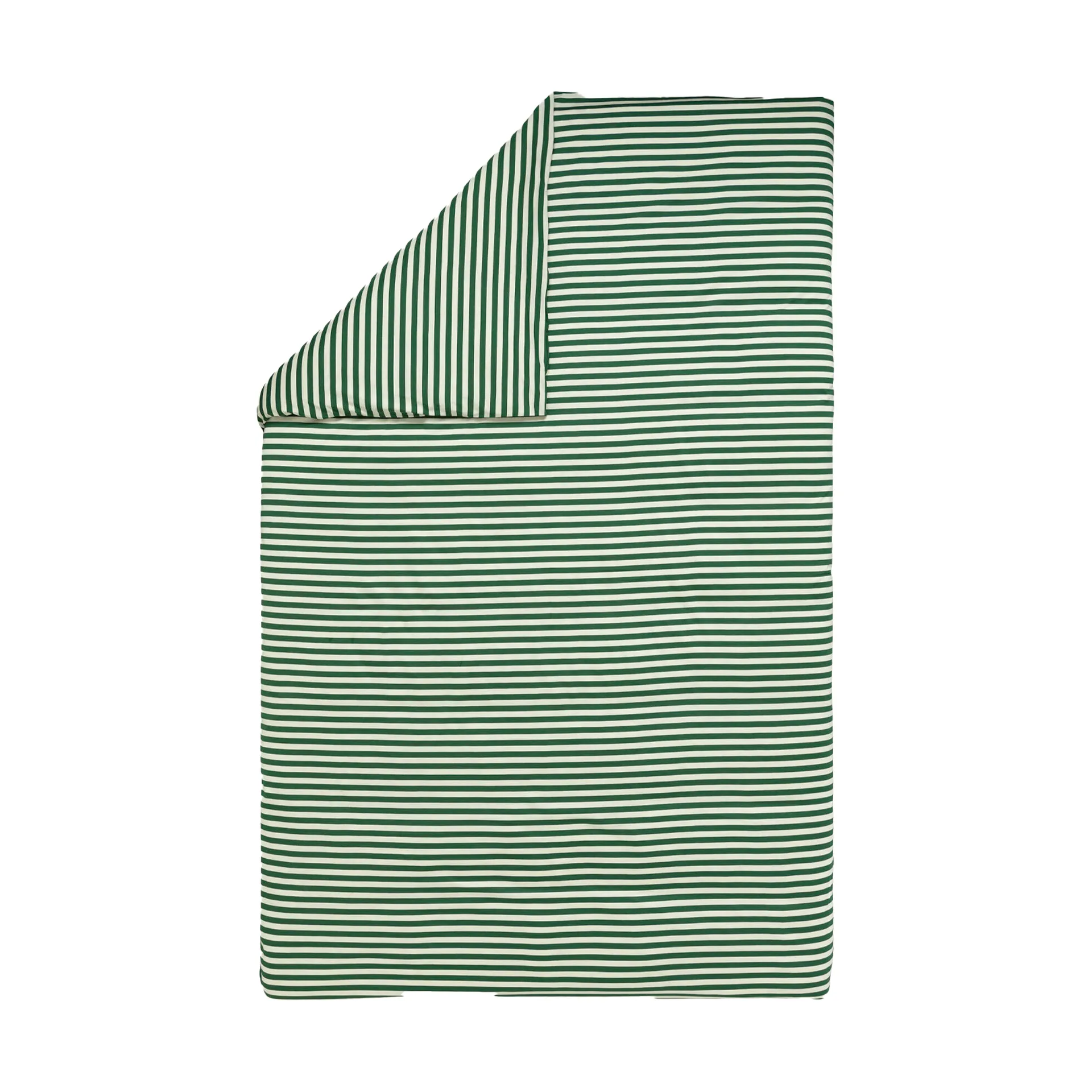 Tasaraita duvet cover 150x210 cm, Off white-dark green Marimekko