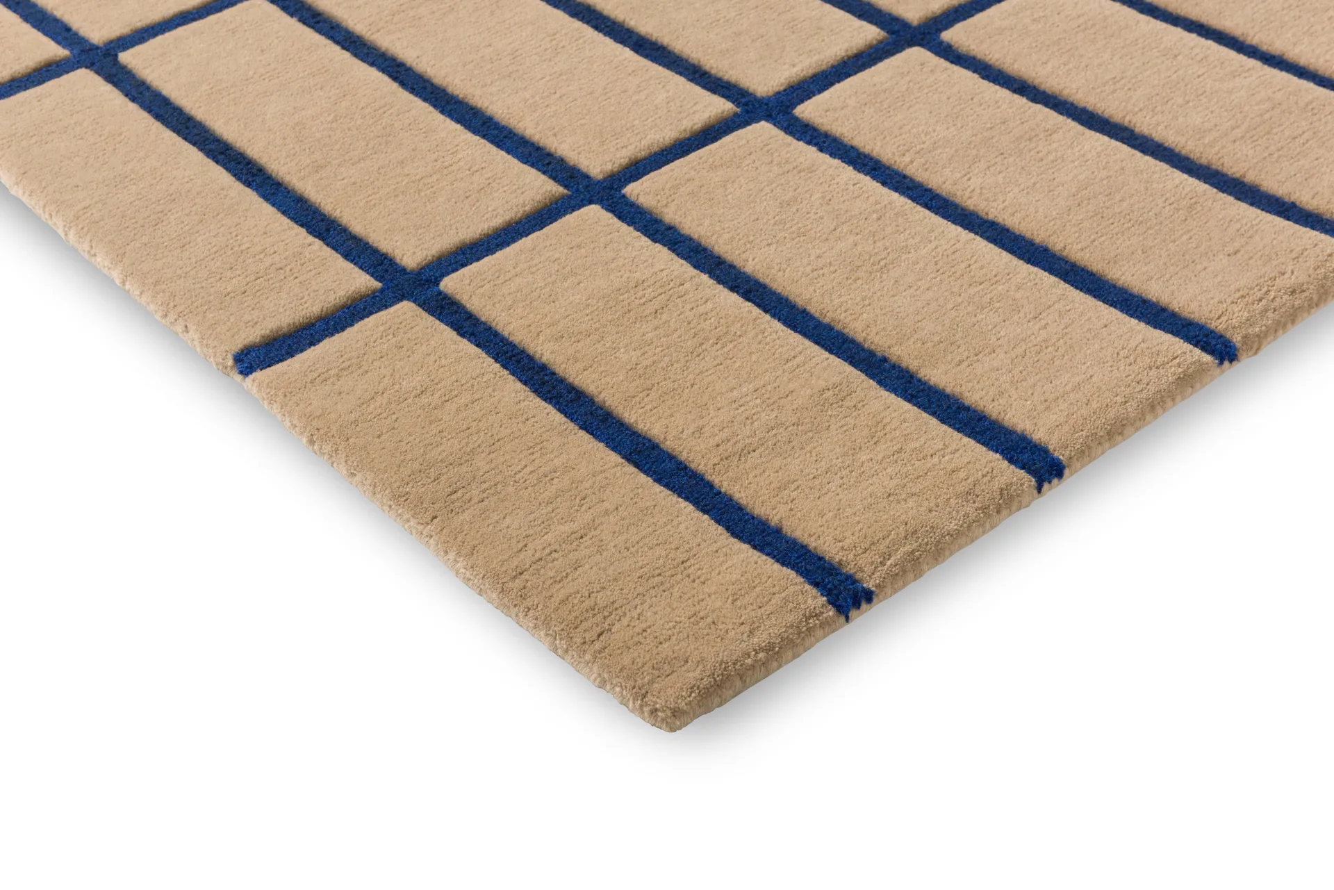 Tiiliskivi wool rug, Bright blue, 170x240 cm Marimekko