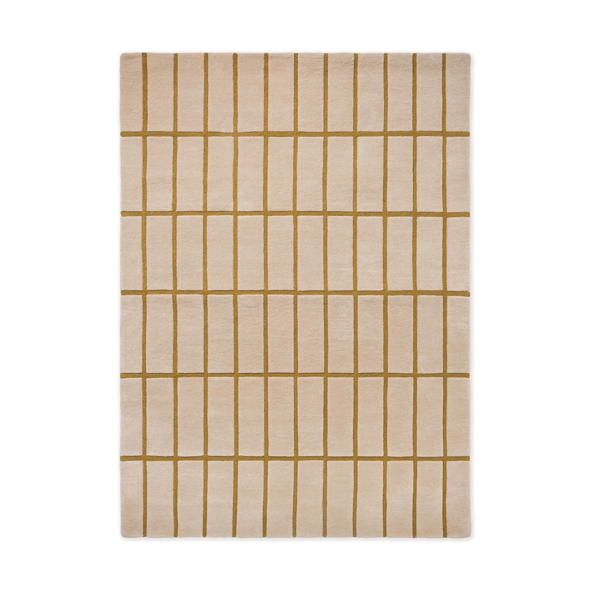 Tiiliskivi wool rug, Bronze yellow, 140x200 cm Marimekko