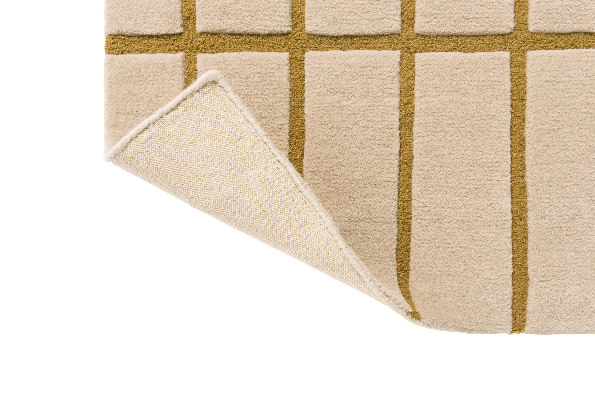 Tiiliskivi wool rug, Bronze yellow, 140x200 cm Marimekko