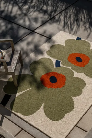 Unikko anniversary outdoor rug - Dusty green, 160x230 cm - Marimekko