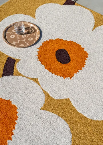 Unikko anniversary outdoor rug - Honey, 200x280 cm - Marimekko